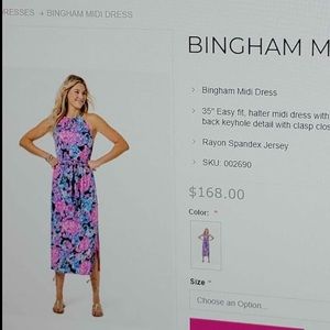Brand new Lilly Pulitzer midi dress. Size L.